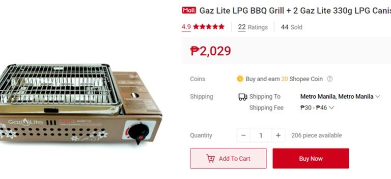 A Shopee Treat for Foodies: Gaz Lite LPG BBQ Grill + 2 Gaz Lite 330g LPG Canisters on up to 15% discount A Shopee Treat for Foodies: Gaz Lite LPG BBQ Grill + 2 Gaz Lite 330g LPG Canisters on up to 15% discount