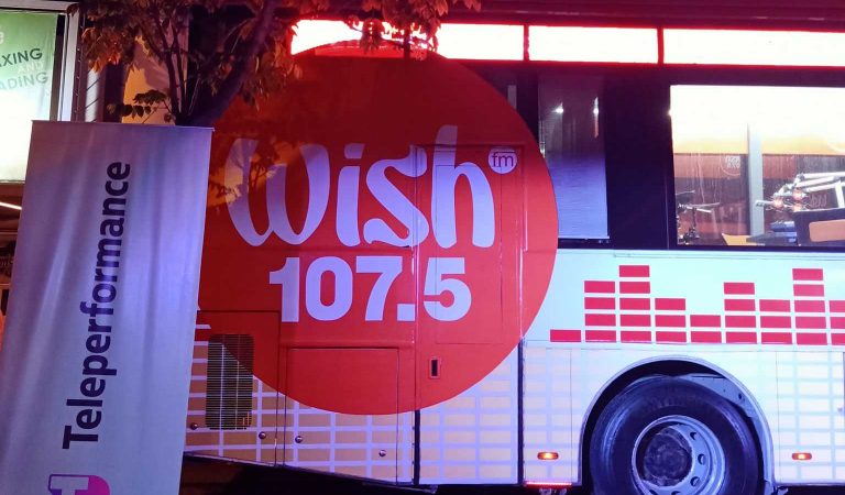 Wish 107.5 Bus stops and pops to give a musical treat Teleperformance employees