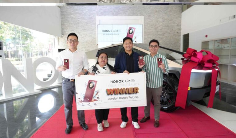 HONOR X9d 5G Win-A-Tesla Cybertruck Promo Winner claims the big prize